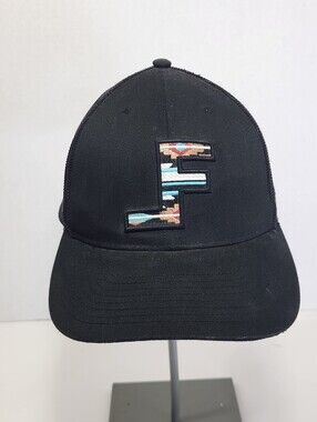 Lane Frost Black Solid Mesh Back Trucker Hat Adjustable Snapback One Size
